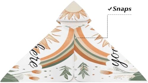 Abstract Sun Personalized Kids Beach Towel with Hood