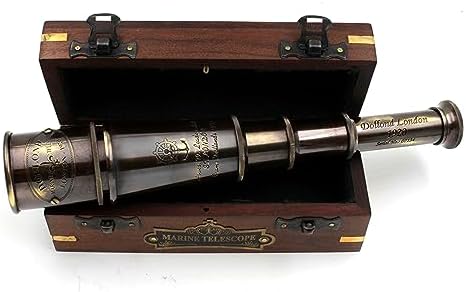 1920 Ship Captain Working Telescope with Brass Spyglass