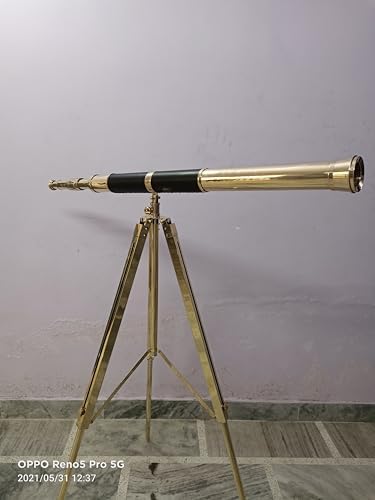 Nautical Brass Telescope with Wooden Tripod 1