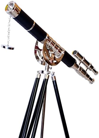 Maritime Antique Brass Telescope with Chrome Finish