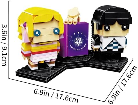RiceBlock 375 Piece Enid and Wednesday 2-in-1 Building Blocks Toy