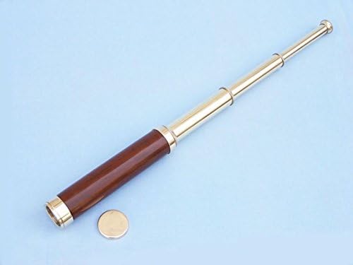 Hampton Nautical 3x Glass 101 Deluxe Spyglass Telescope Nautical Decor