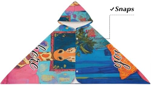 Boho Giraffe Personalized Kids Beach Towel