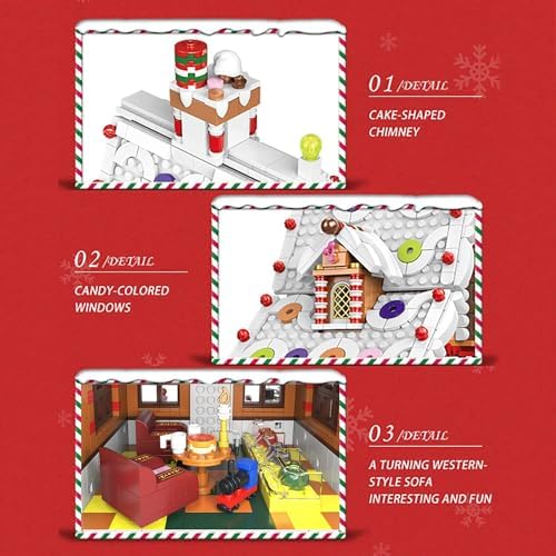 Christmas Gingerbread House Building Set with LED Lights