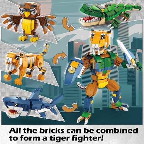 Creator 3 in 1 Animals Building Set for Kids 8 Plus