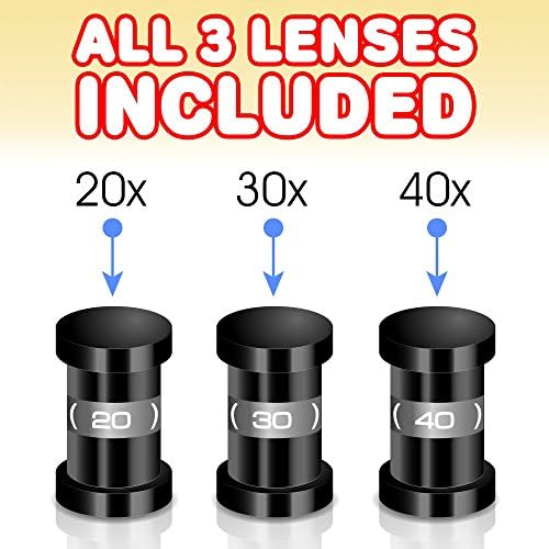 ArtCreativity Telescope for Starters with 20x 30x 40x Lenses