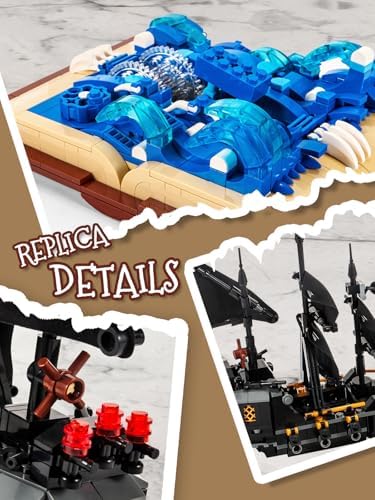 Black Pearl Ship Grimoire Building Blocks Toy Set 919pcs