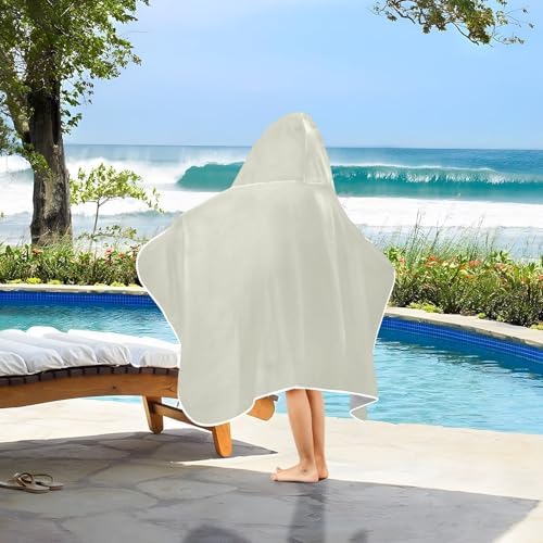SPRIPORT Beige Kids Hooded Bath Towel Wrap