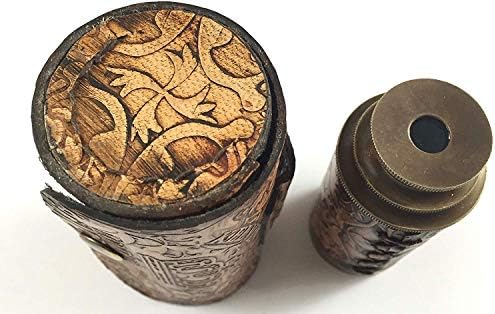 Nautical Handheld Pirate Brass Telescope with Case 1