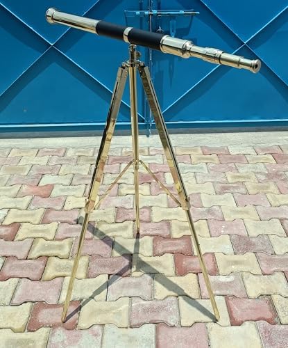 Nautical Brass Telescope with Wooden Tripod 1