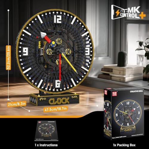 Mould King 10160 Mechanical Clock Building Set with APP Control
