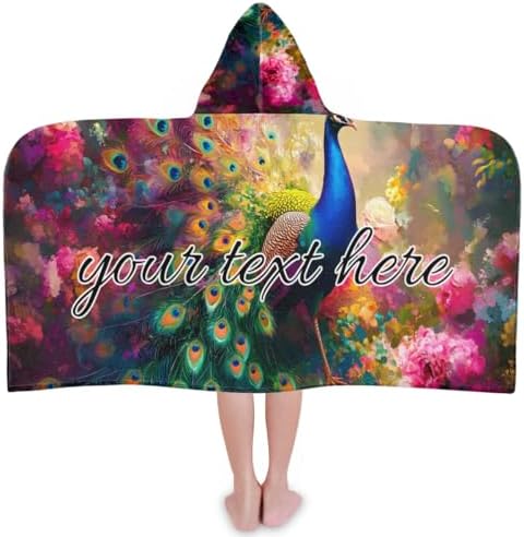 Personalized Kids Beach Towel with Hood for Boys Girls 1