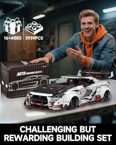 JTBBOY 18 Scale Race Car Building Set for Adults