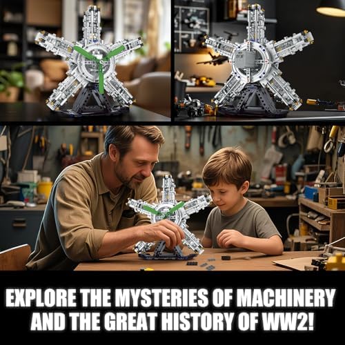 5-Cylinder Radial Engine Building Kit for Kids and Adults