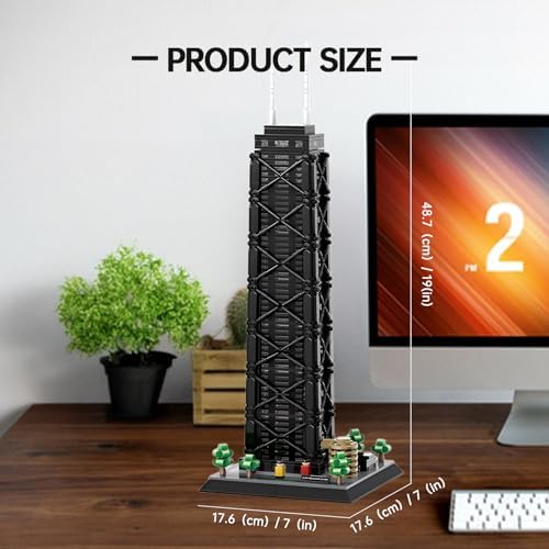 John Hancock Center Chicago Architecture Building Blocks Set 1284Pcs