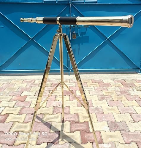 Nautical Brass Telescope with Wooden Tripod 1