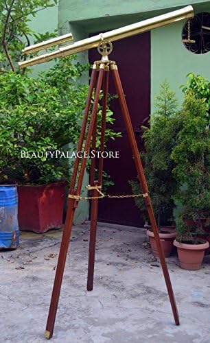 Brass Long View US Navy Telescope With Tripod