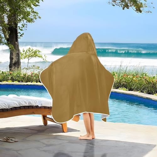 GAIGEO Khaki Kids Hooded Bath Towels