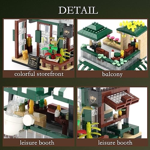 Street View Coffee House Mini Building Blocks Set 1025 pcs