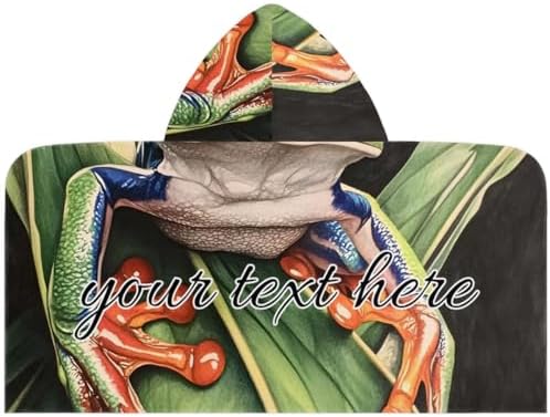 Tropical Forest Tree Frog Personalized Kids Beach Towel