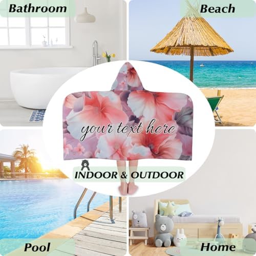 Personalized Kids Hooded Beach Towel with Name
