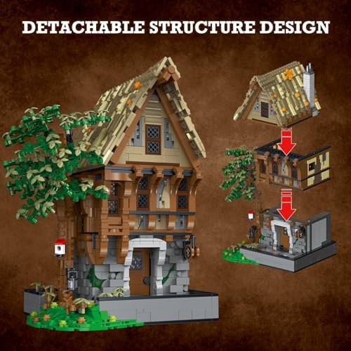 JMBricklayer Medieval Blacksmith Shop Building Set for Adults 1