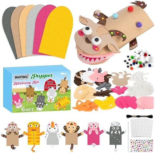 WATINC 6Pcs Hand Puppet Making Kit