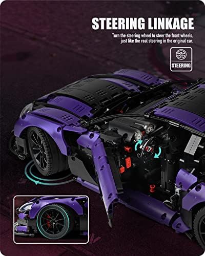 Nifeliz Super Sports Car GT4 Building Blocks Set 18 Scale 3850 Pcs