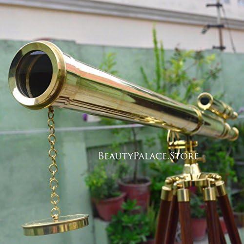 Brass Long View US Navy Telescope With Tripod