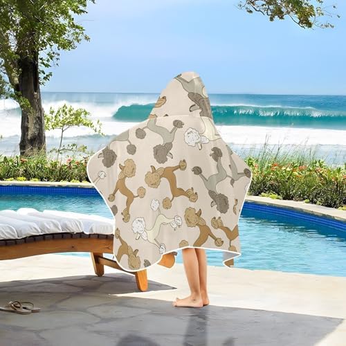 Susiyo Kids Hooded Bath Towel with Poodle Design