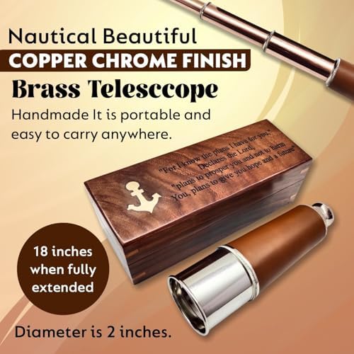 Antique Decor Spyglass Handcrafted Telescope 18 Inches