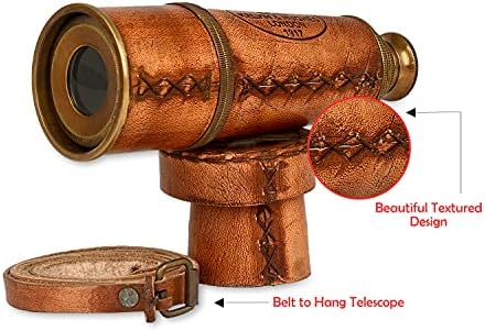 RII Antique Decor Spyglass with Leather Case