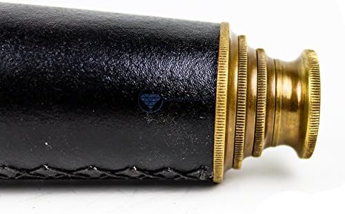 Deluxe Nautical Pirate Boat Brass Spyglass with Optical Zooms and Rosewood Case