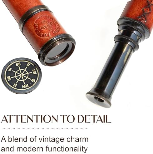 Antique Brass Telescope 15x Magnification