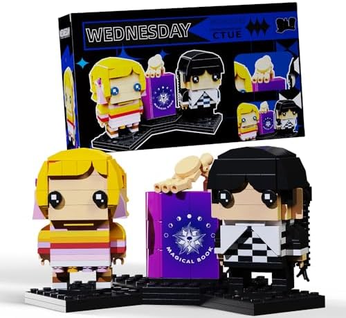 RiceBlock 375 Piece Enid and Wednesday 2-in-1 Building Blocks Toy