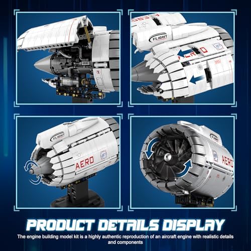 Brihappen Aircraft Engine Building Blocks Set 1813 Piece