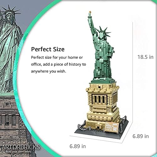 ArtorBricks Statue of Liberty Building Set 1577 Pieces
