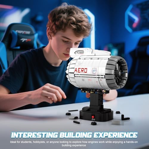 Brihappen Aircraft Engine Building Blocks Set 1813 Piece