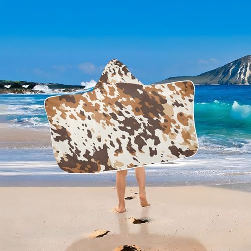 Kigai Hooded Towel for Kids Cow Print