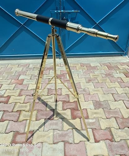 Nautical Brass Telescope with Wooden Tripod 1
