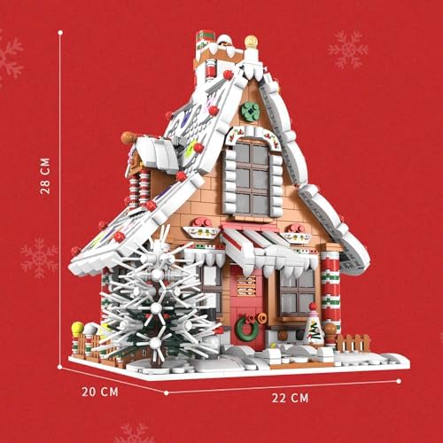 Christmas Gingerbread House Building Set with LED Lights