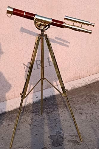 Brass Nautical Double Barrel Telescope Stand