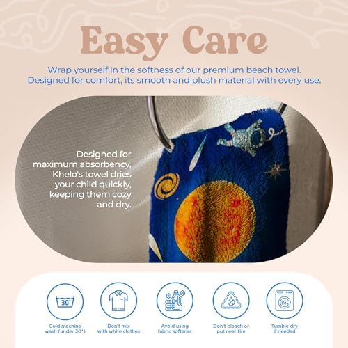 Khelo Kids Organic Cotton Bath Towel Super Absorbent for All Ages