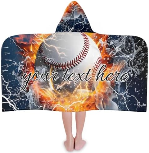 3D Baseball Personalized Kids Beach Towel for Boys Girls