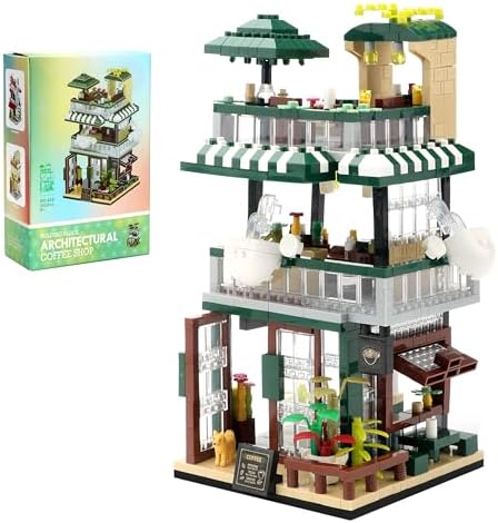 Street View Coffee House Mini Building Blocks Set 1025 pcs