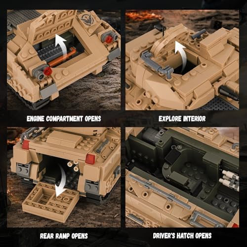 NEWABWN M2 Bradley Tank Building Set 1350 Pieces