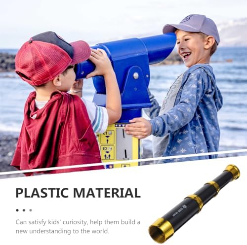 Kids Pirate Telescope - Adjustable 3-Section Handheld Monocular Spyglass Toy for Children