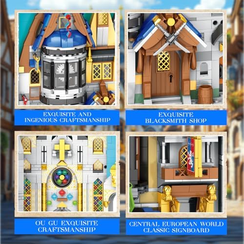 Medieval Architecture Book Nook Building Set with Light