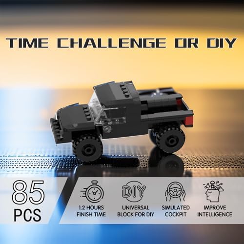 Speed Champions Building Blocks Classic Black Pickup Truck 85PCS