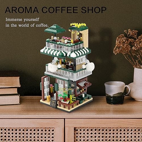 Street View Coffee House Mini Building Blocks Set 1025 pcs